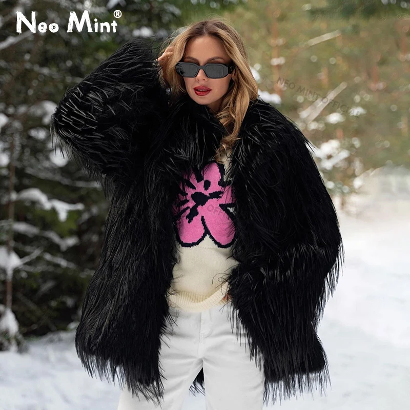 Streetwear Brand China - Neo Mint 2024 Winter Pelzigen Faux
