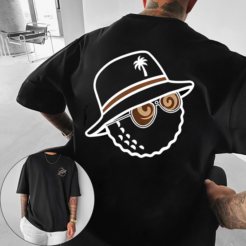Streetwear Brands - Unisex Trendiges Grafik-T-Shirt mit Bucket-Hat- und