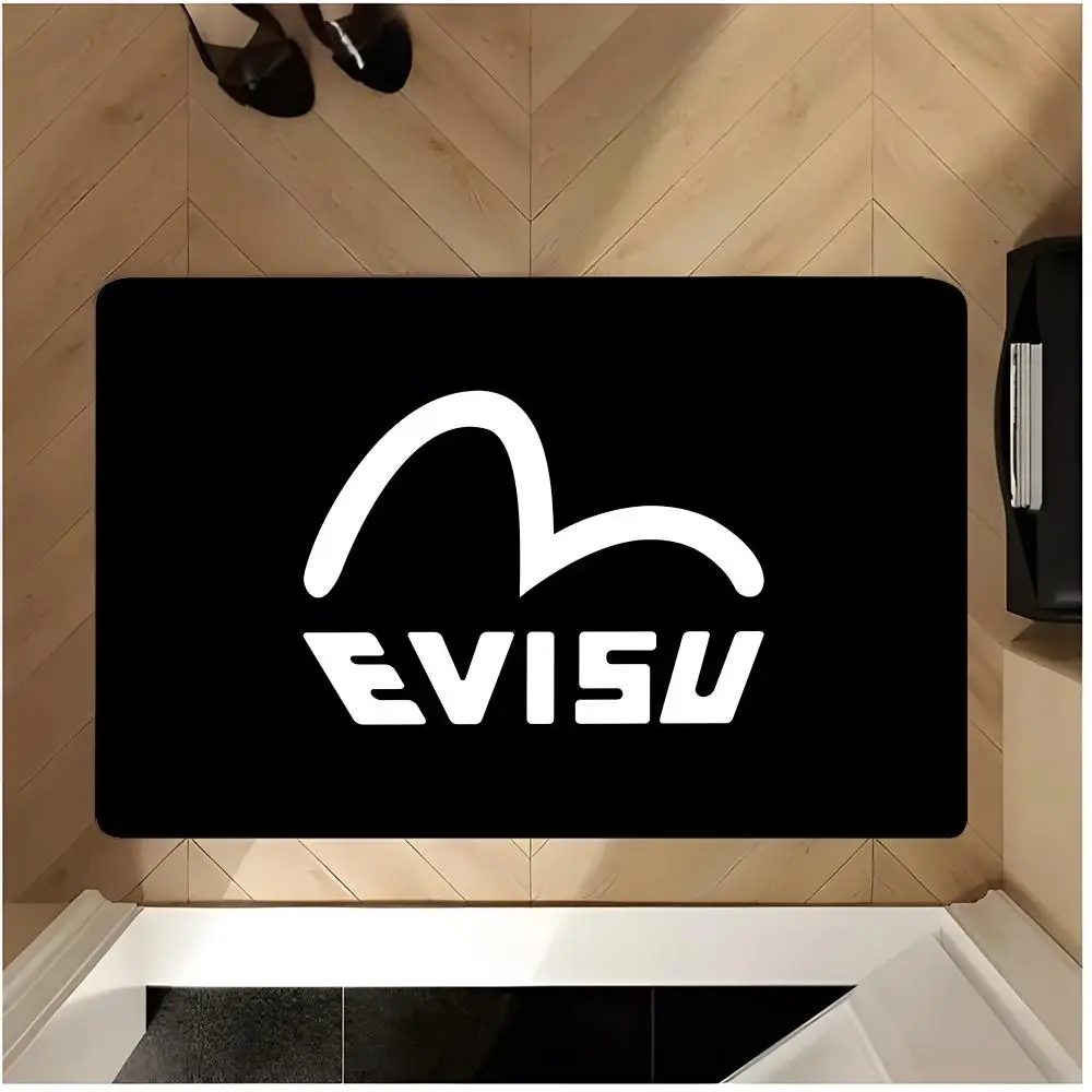 Streetwear Brand Rugs - Japanische Denim-Streetwear-Marke E-EVISU Bodenmatte, rutschfeste, waschbare