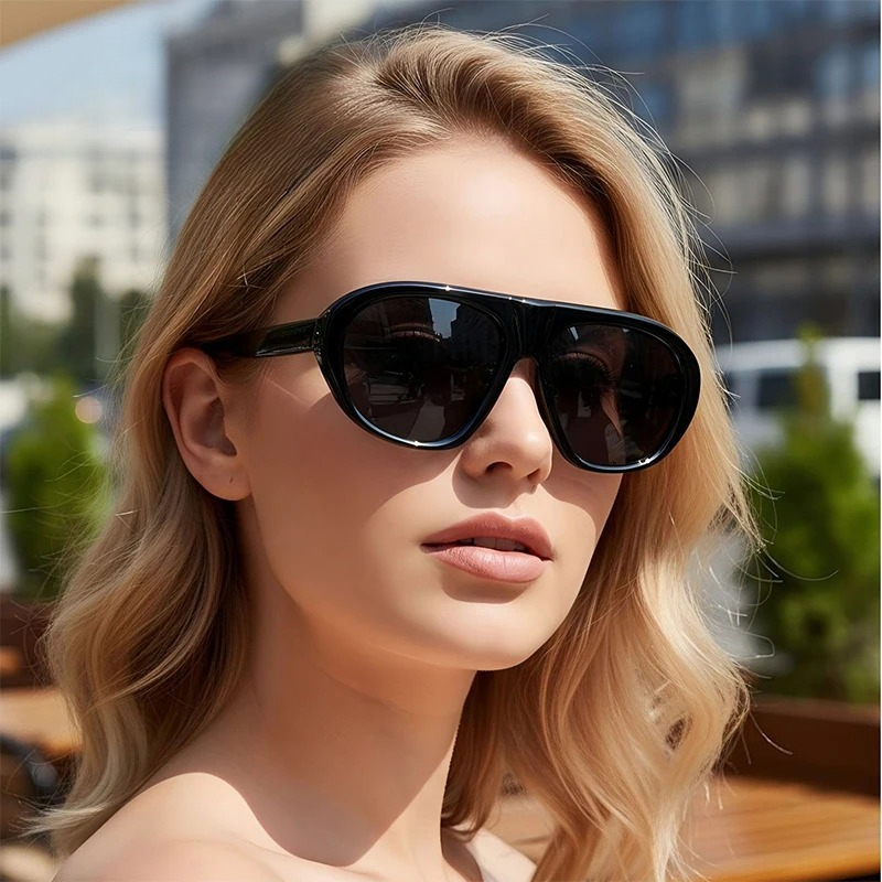 ZXIAC Übergroße Retro-Sonnenbr – Streetwear Brand Photoshoot Bewertung und Preis