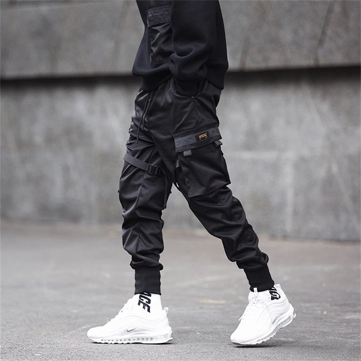 Schwarz Hip Hop Cargo Hosen So – Streetwear Brand China Bewertung und Preis
